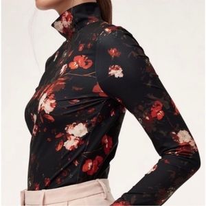 Wilfred Floral Long Sleeved Turtleneck Top Size Small